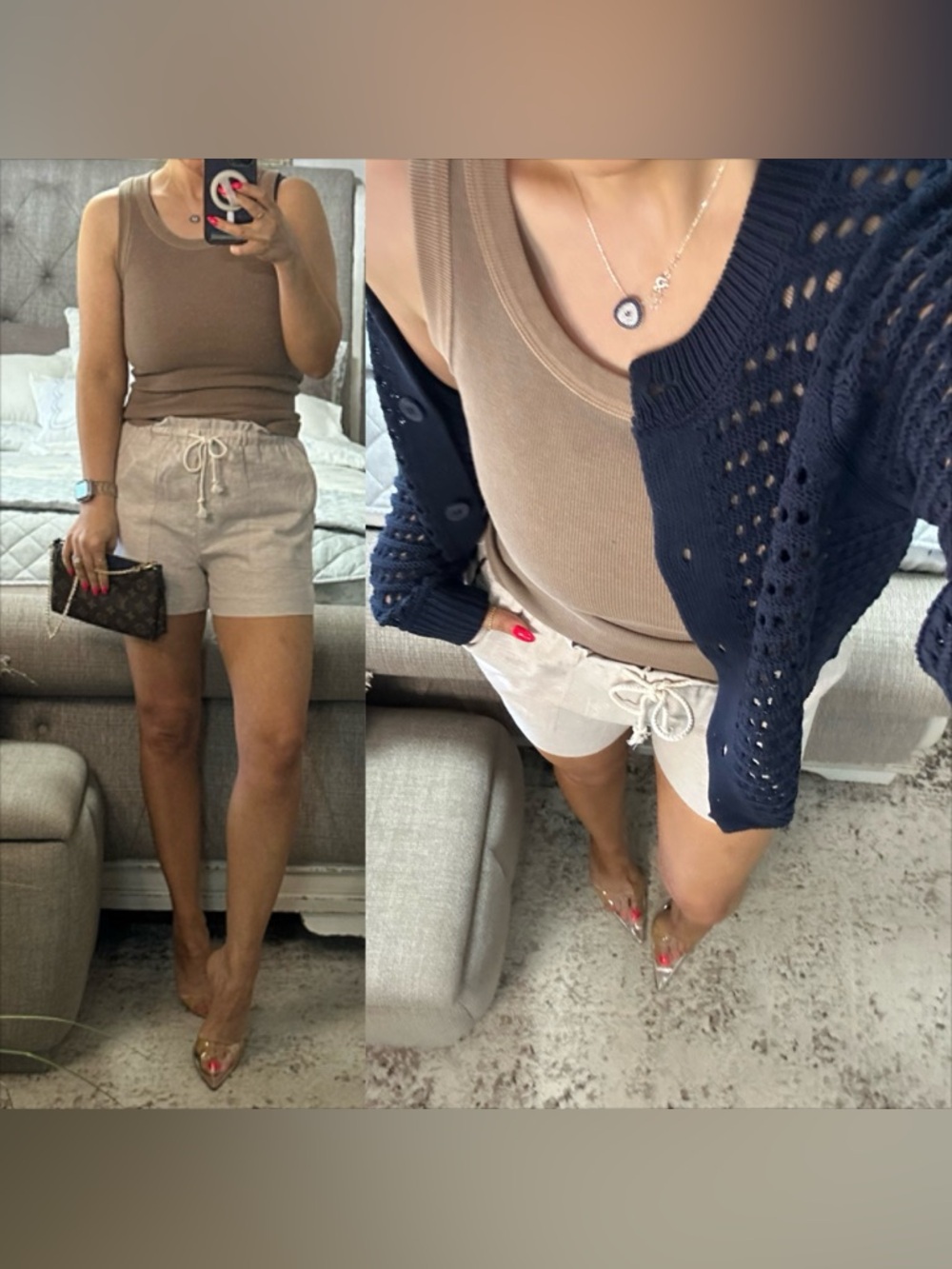 New✨ Neutral Linen Dream Drawstring Shorts